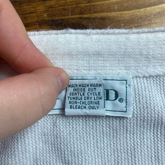 Vintage IZOD Cardigan Button Up Men’s Size XL White Preppy Made in USA Logo - Picture 7 of 8